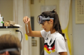 Students in a chemistry lab